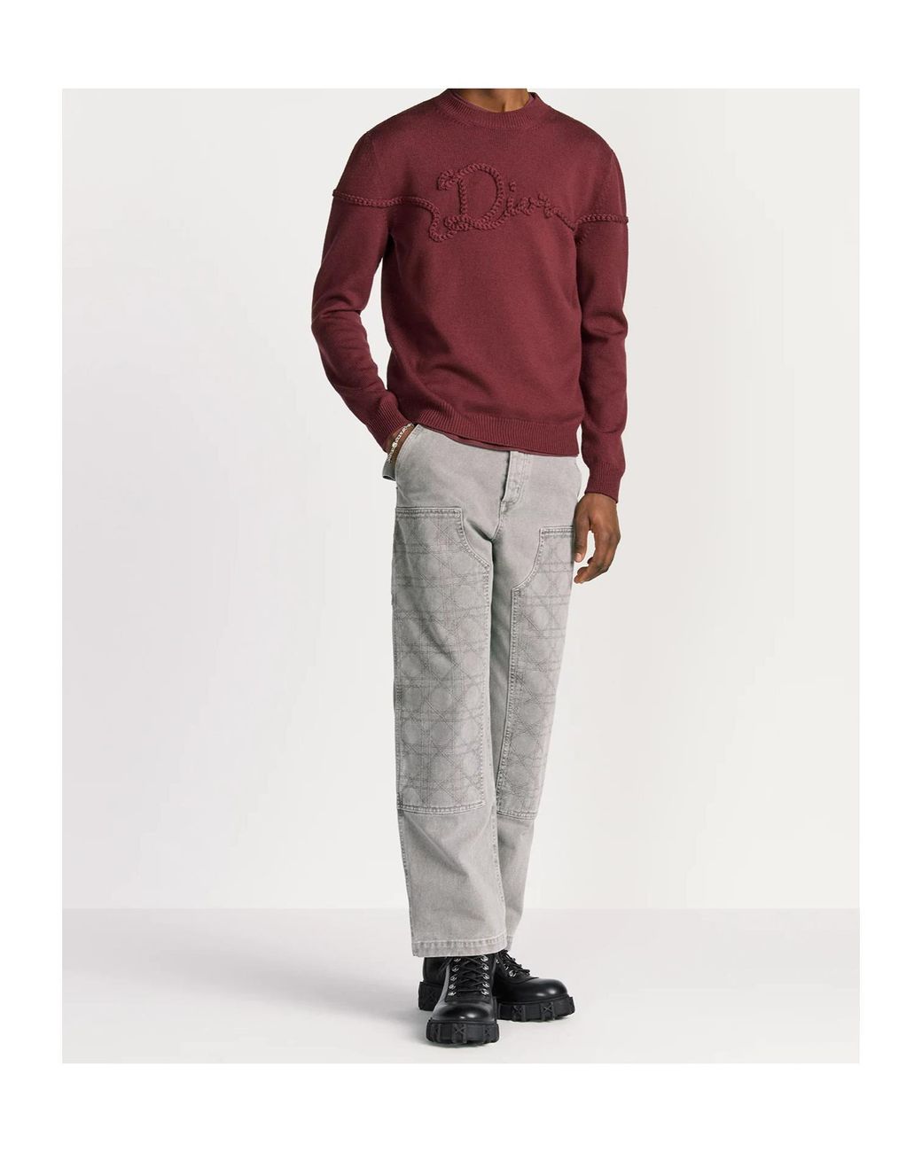 Dior Purple Ribbon Sweater for men