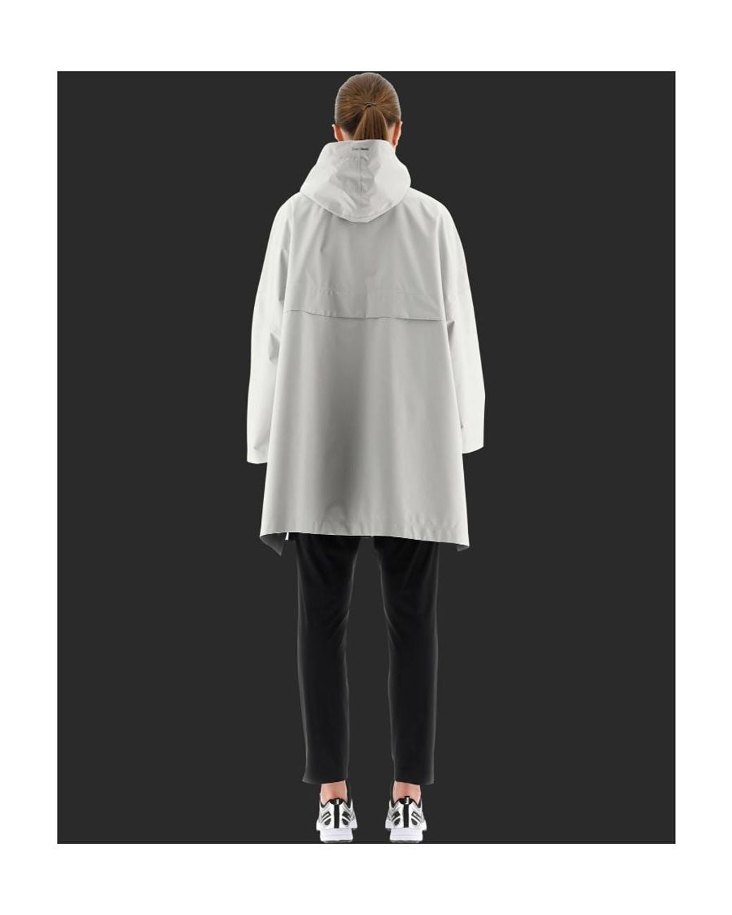 Herno White Hooded Zip Coat