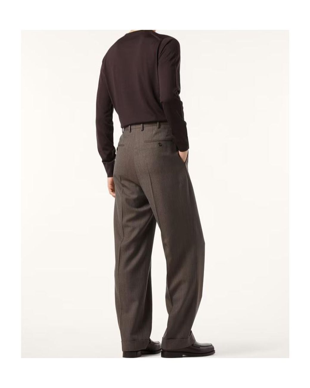 Loro Piana Brown Long-Sleeved Sweater for men