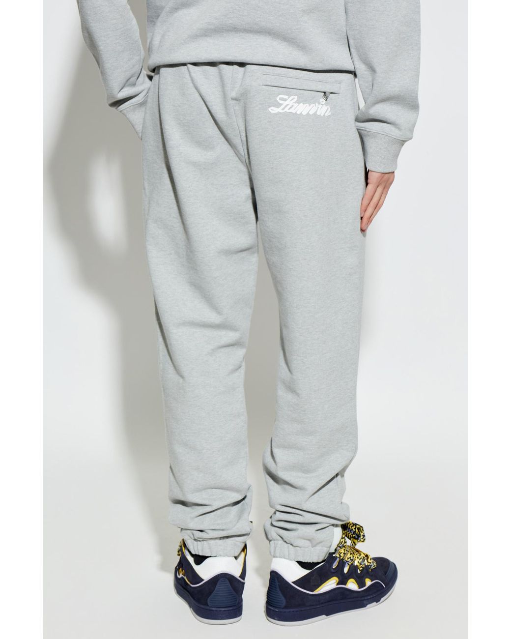 Lanvin Gray Ribbon Jogging Pants for men