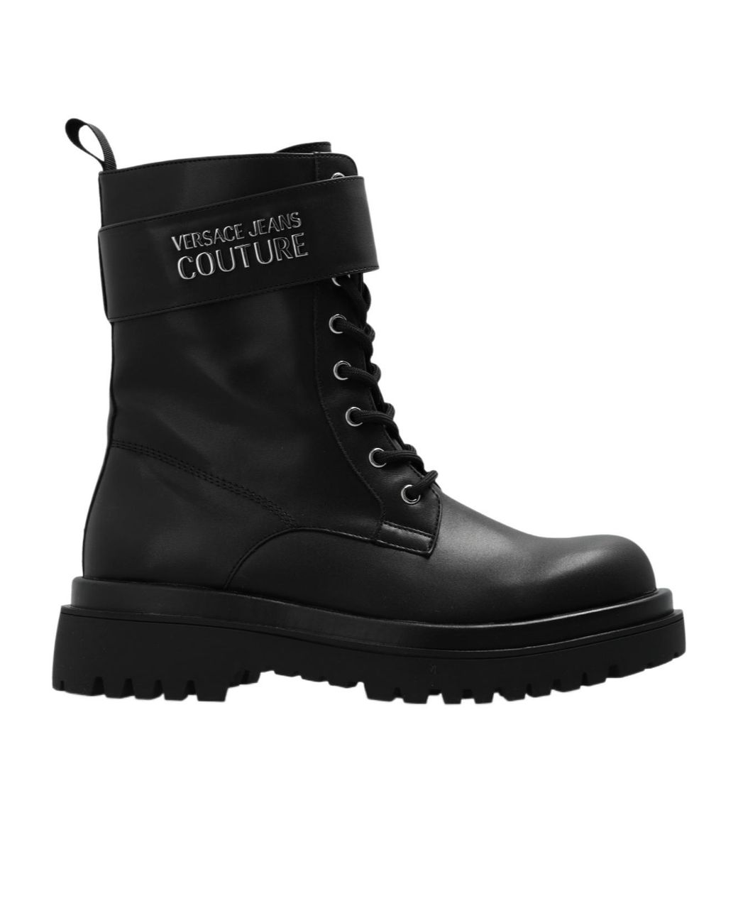 Versace Jeans Black Couture Drew Lace-Up Boots