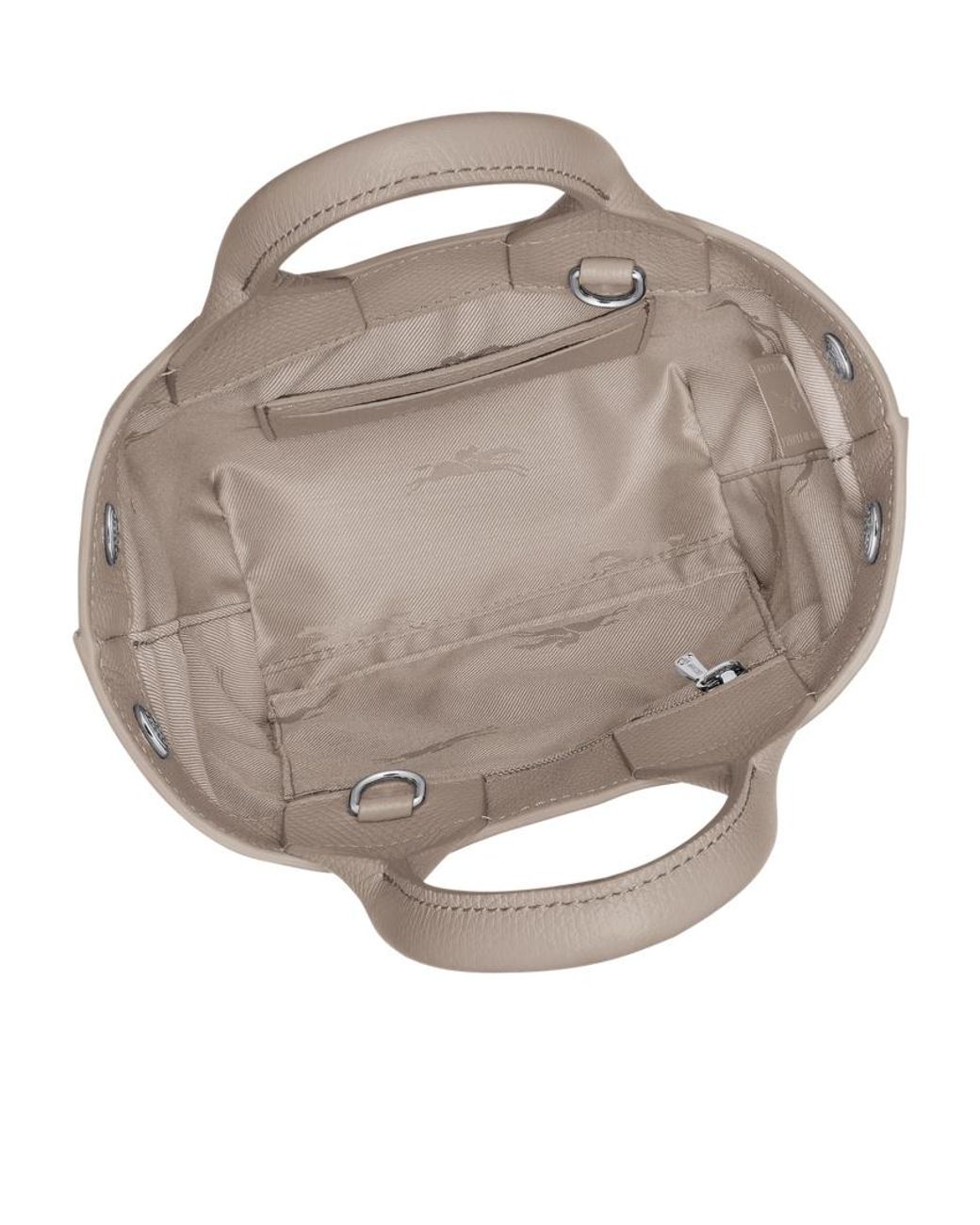 Longchamp Gray Le Roseau Xs Top Handle Bag