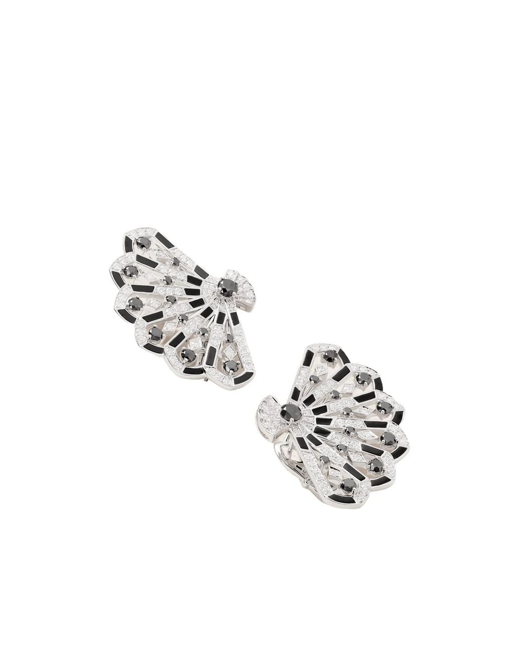 Garrard Metallic 18-Karat, Spinel And Diamond Earrings