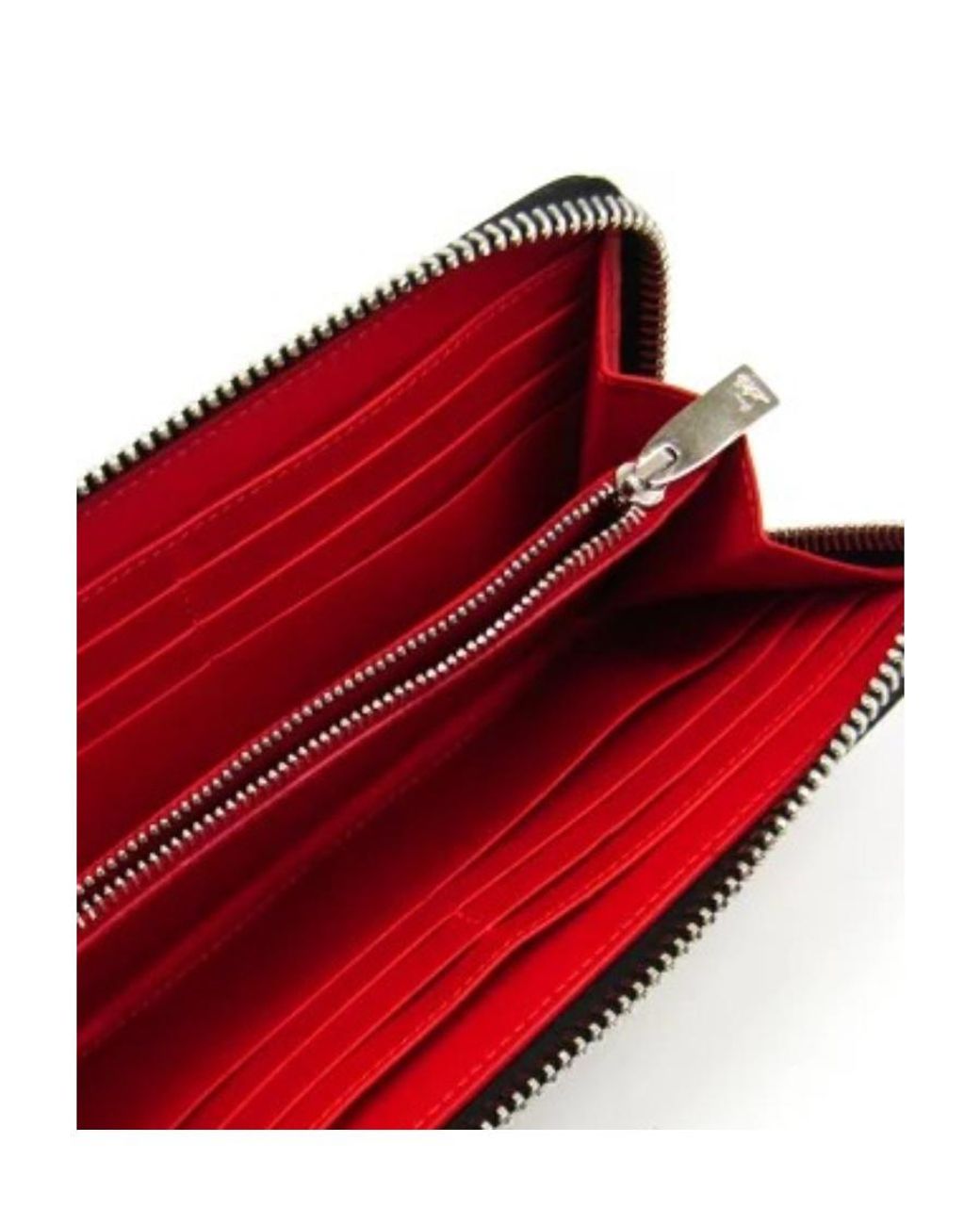 Christian Louboutin White Studded Zip Wallet for men
