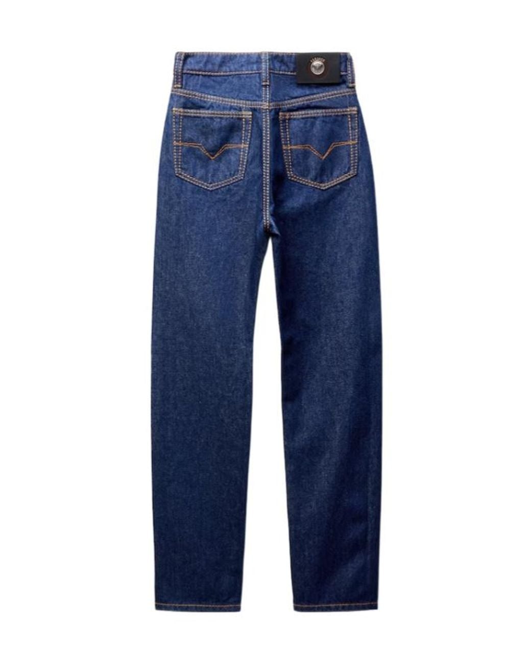 Versace Blue Medusa Biggie Straight-Leg Jeans