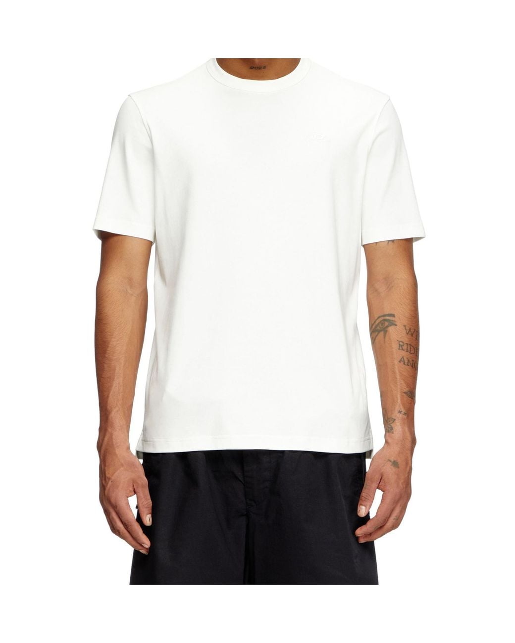 DIESEL White Adjust-Slits-R17 T-Shirt for men