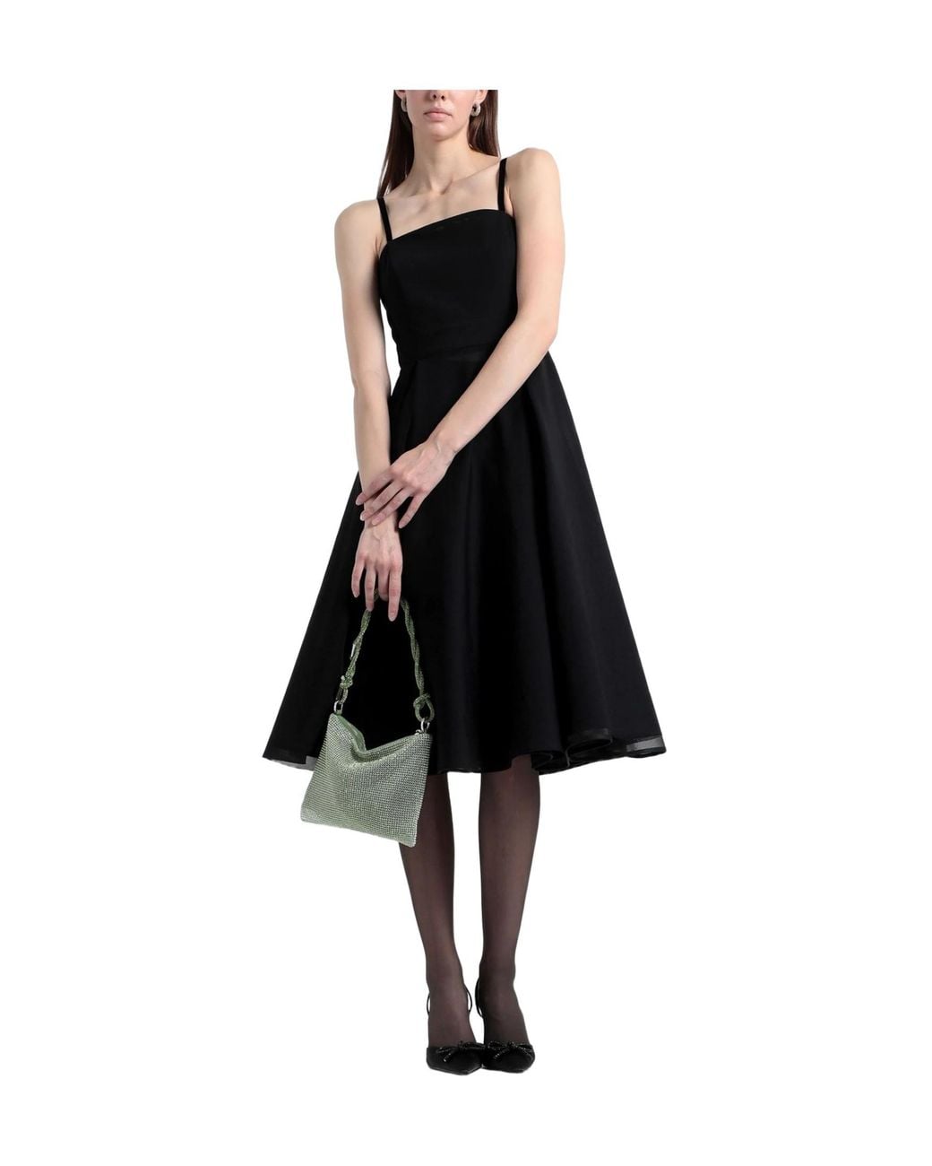MAX&Co. Black Simple Sleeveless Tulle Dress