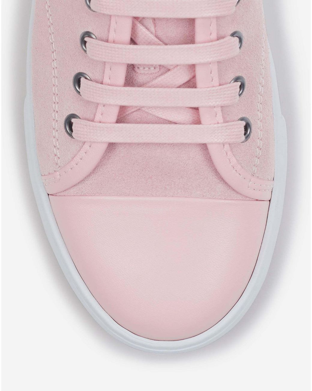 Lanvin Pink Lace-Up Low-Cut Casual Shoes