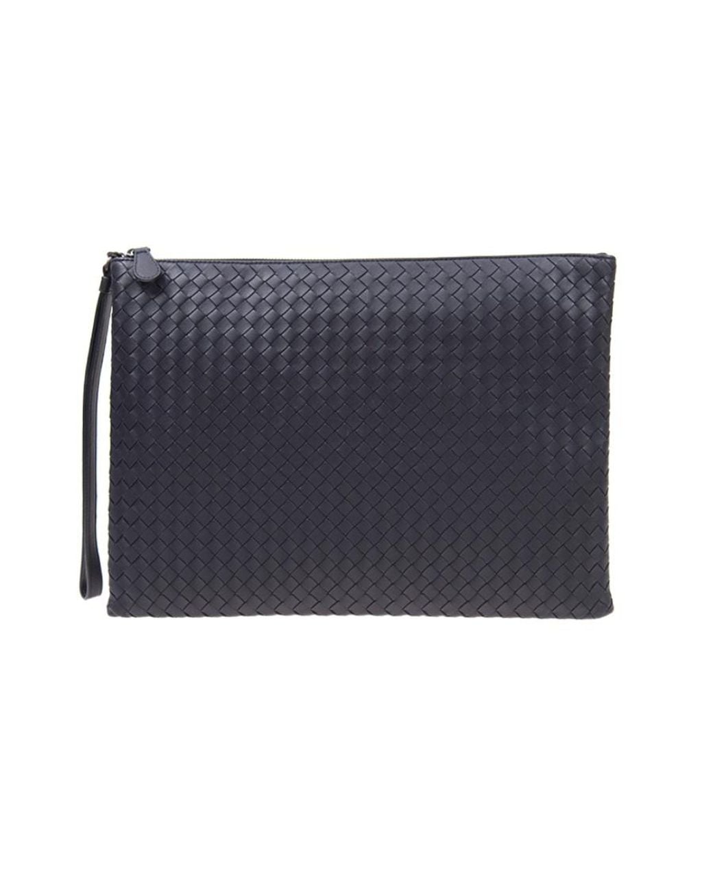 Bottega Veneta Black Intrecciato Clutch Bag for men