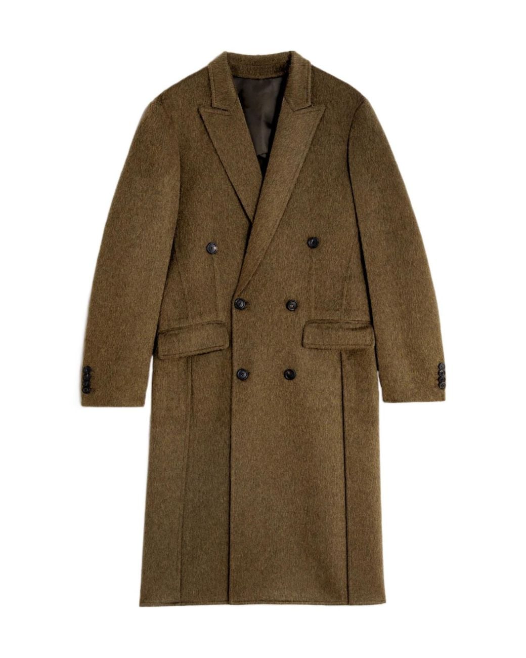 Phoebe Philo Brown Wool Double-Breasted Coat