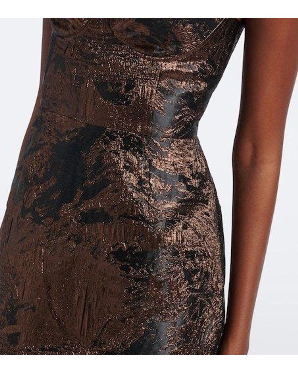 Jonathan Simkhai Brown Elegant Three-Dimensional Dress