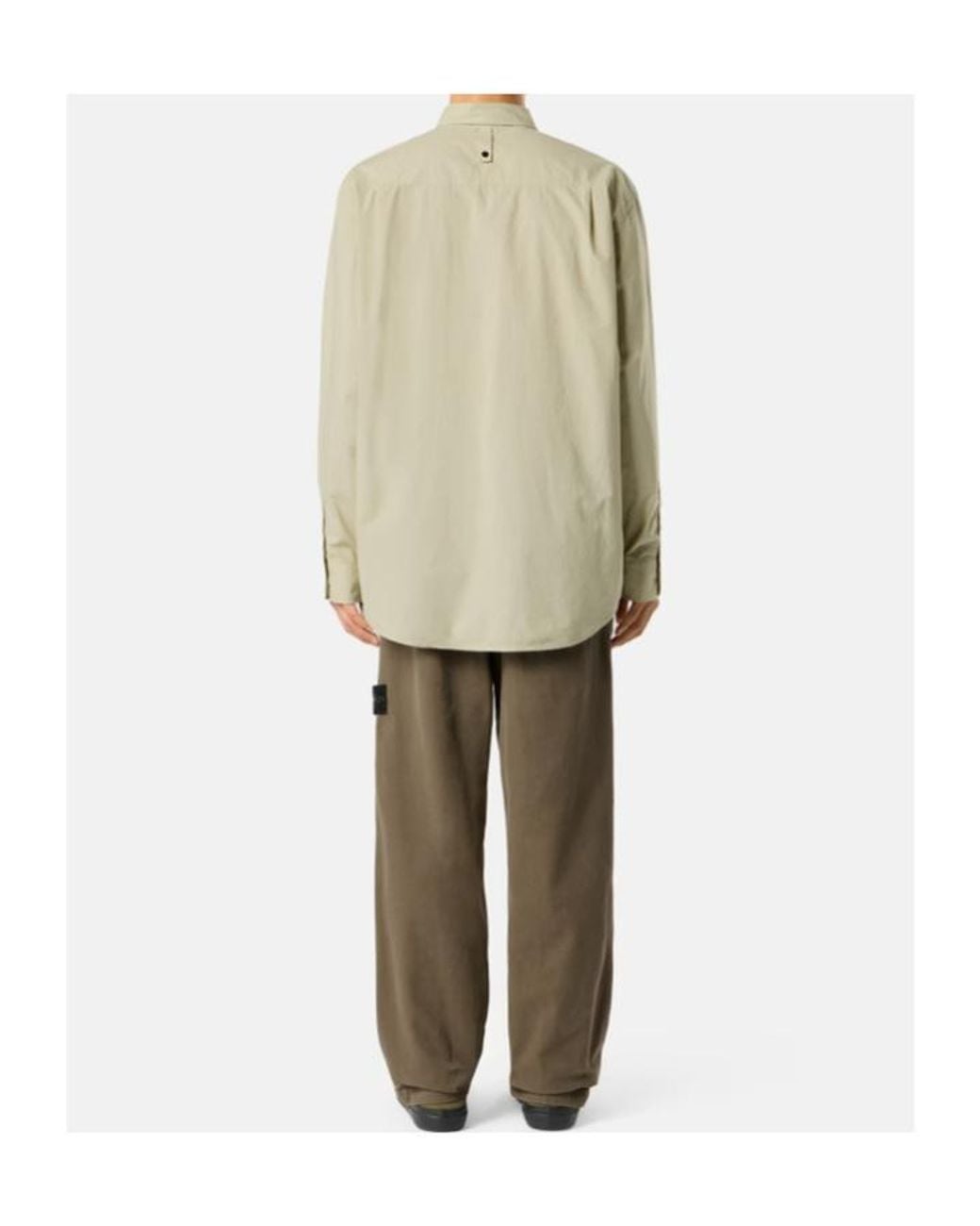 Stone Island Green Loose-Fit Chino Trousers With Snap Pockets for men