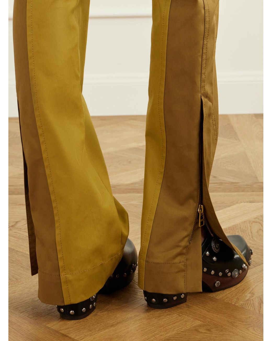 Zimmermann Yellow Mid-Rise Straight-Leg Pants