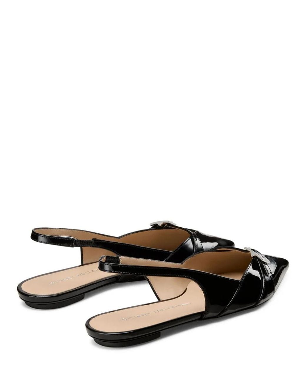 Stuart Weitzman Black Georgie Slingback