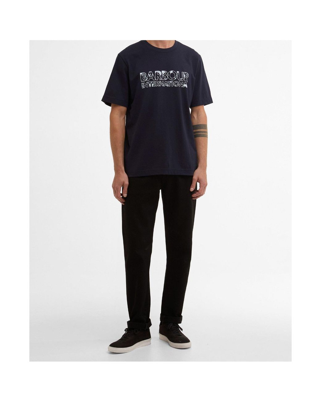 Barbour Blue Printed T-Shirt for men