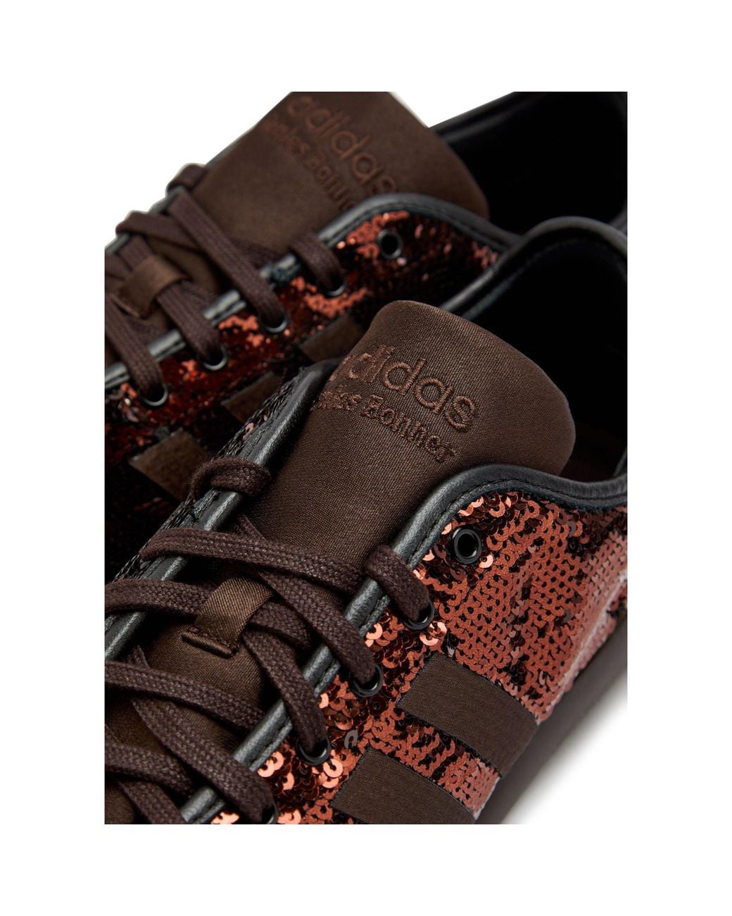 Adidas Originals Brown Sequin Lace-Up Shoe for men