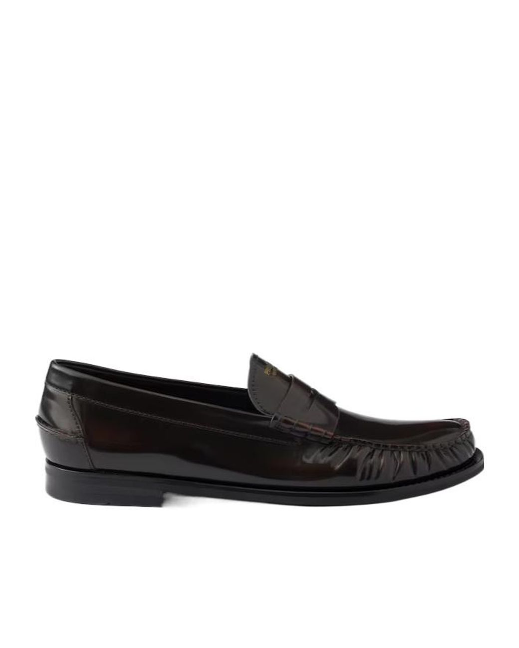 Prada Black Formale Penny Loafers for men