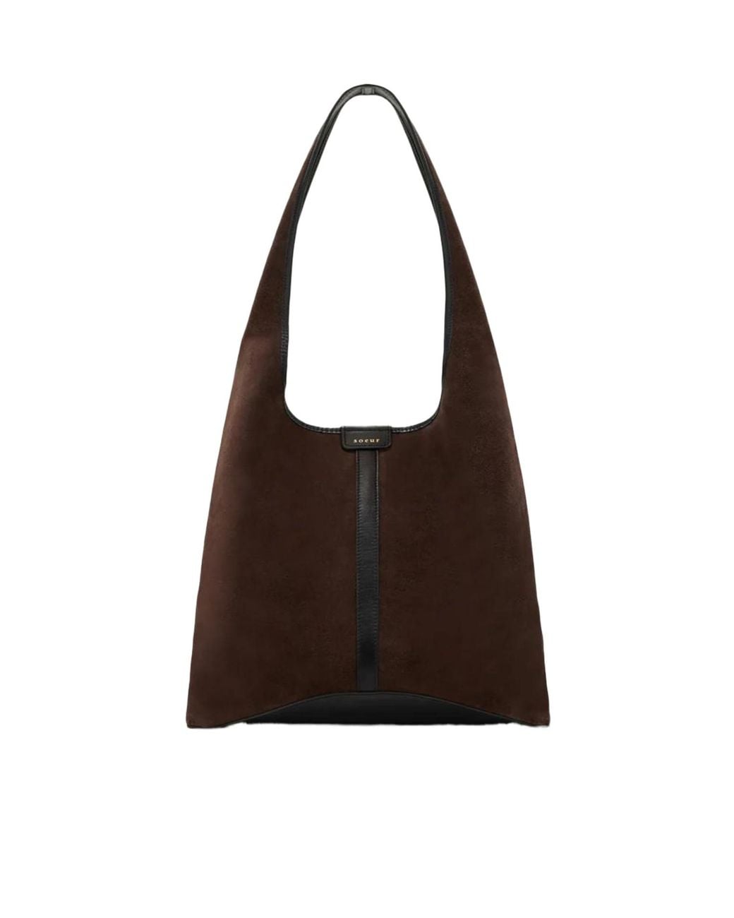 Soeur Brown Delice Suede Shoulder Bag