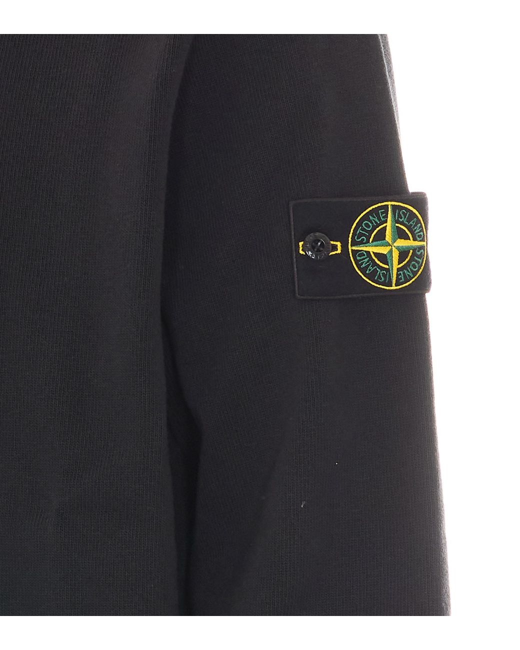 Stone Island Blue Patch Crewneck Sweatshirt for men