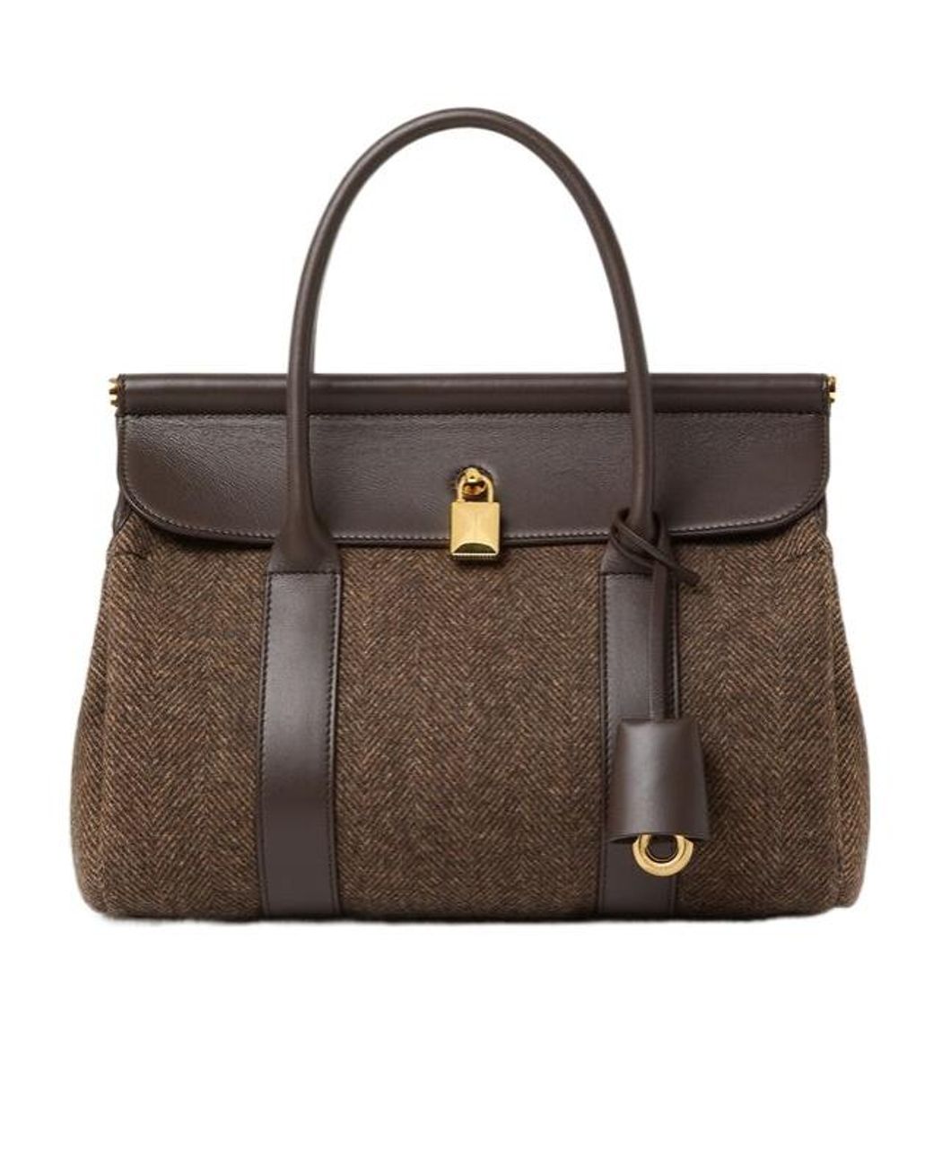 Loro Piana Brown Loom L25 Handbag