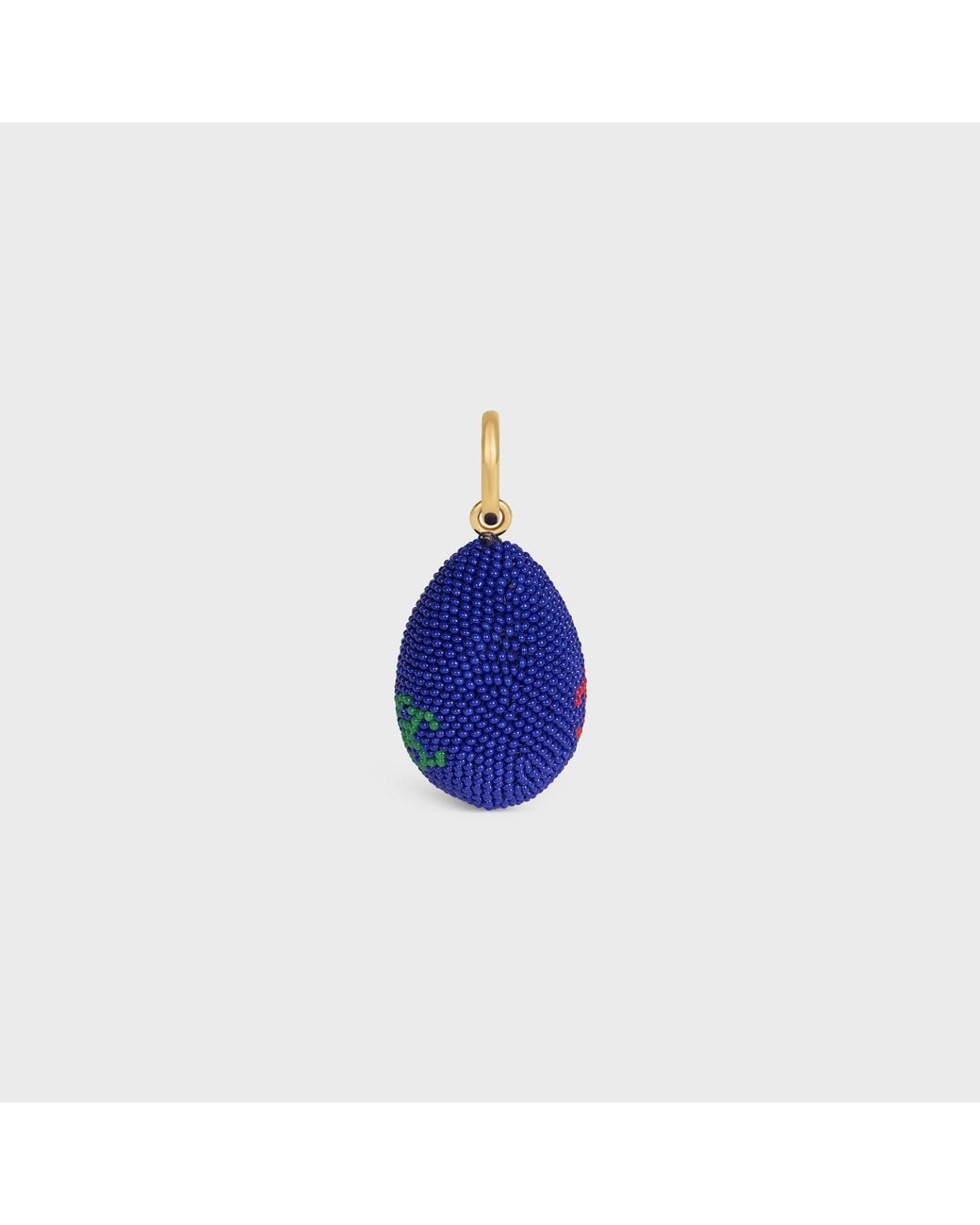 Céline Blue Charms Beads Egg Pendant