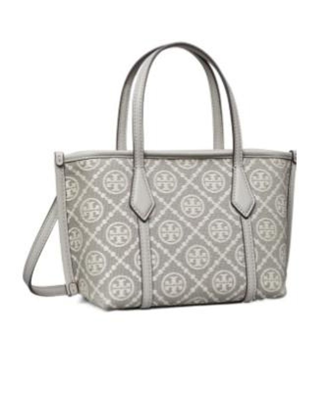 Tory Burch Gray T Monogram Perry Mini Tote
