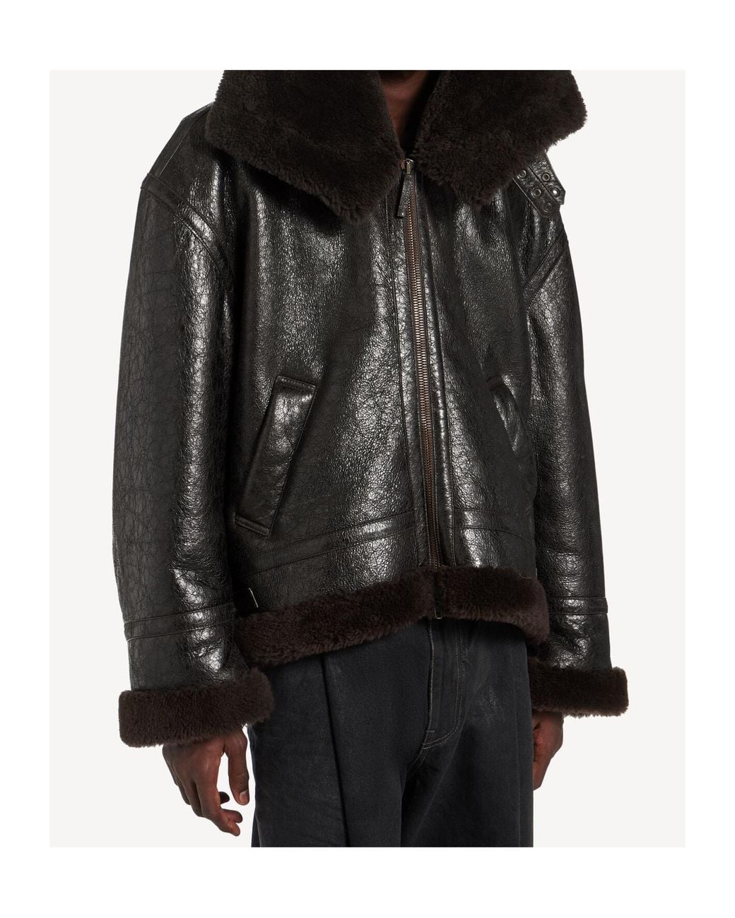 Balenciaga Black High Collar Jacket for men