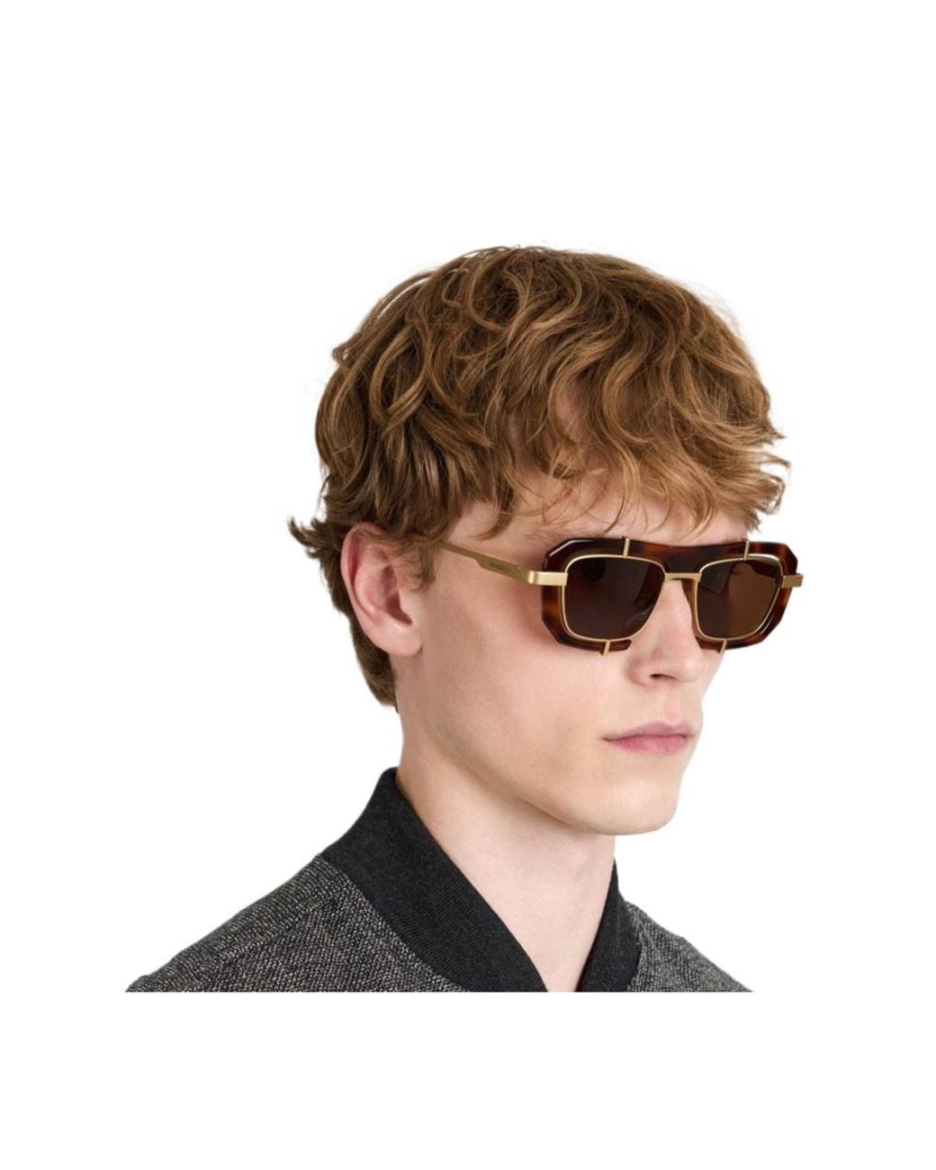 J.W. Anderson Brown Jwa03 Geometric Sunglasses for men