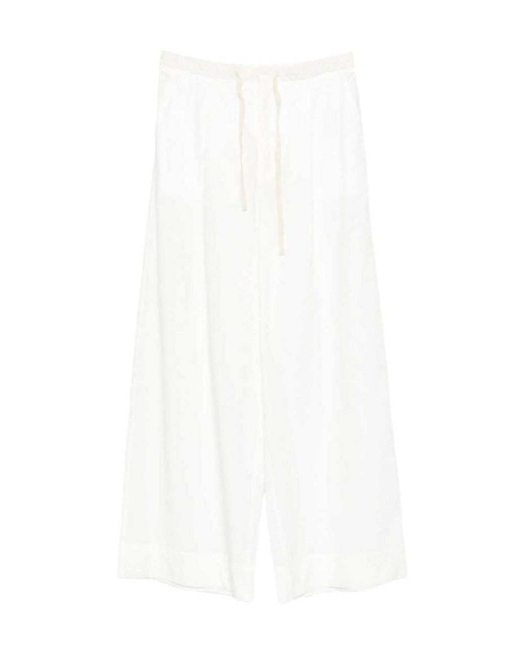 Soeur White Lace-Up Casual Pants