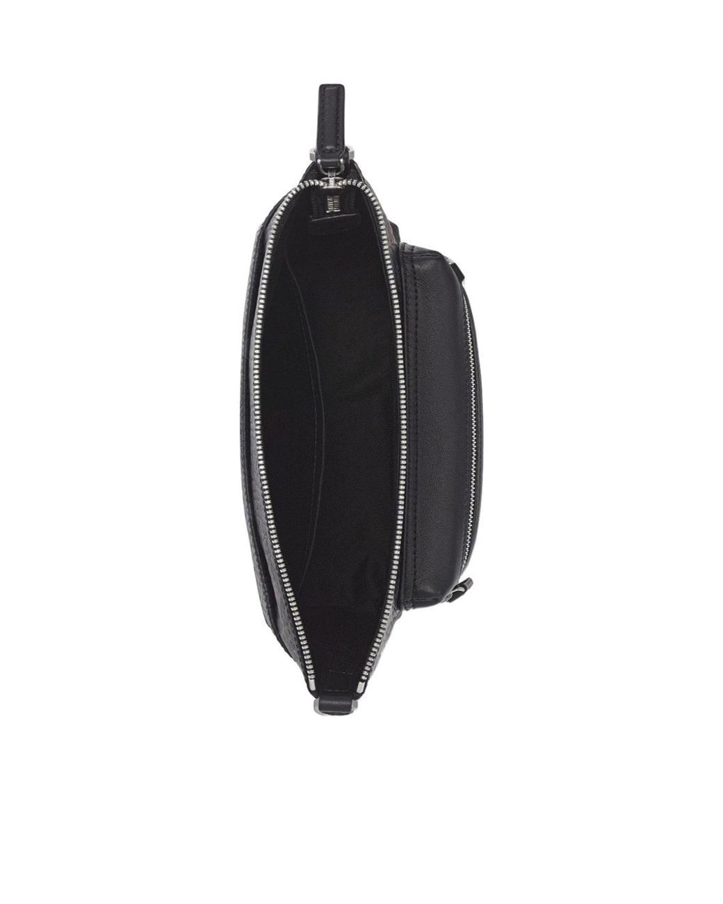 MCM Black Allover Logo Printed Shoulder Bag
