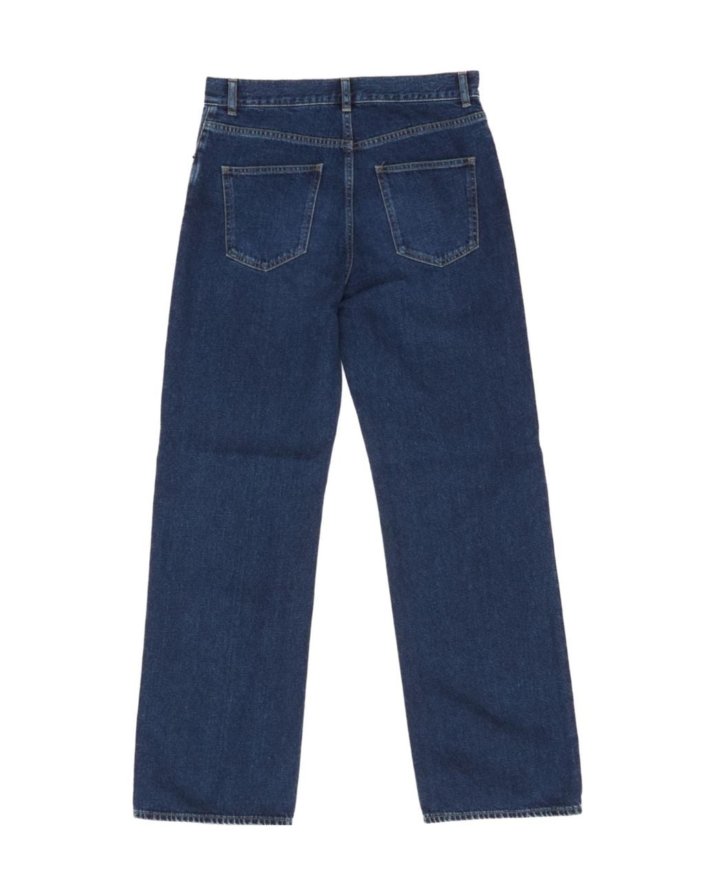 The Row Blue High-Waisted Wide-Leg Denim Jeans
