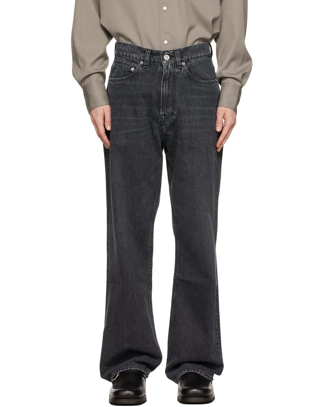 Our Legacy Gray Third Cut Relaxed Jeans for men