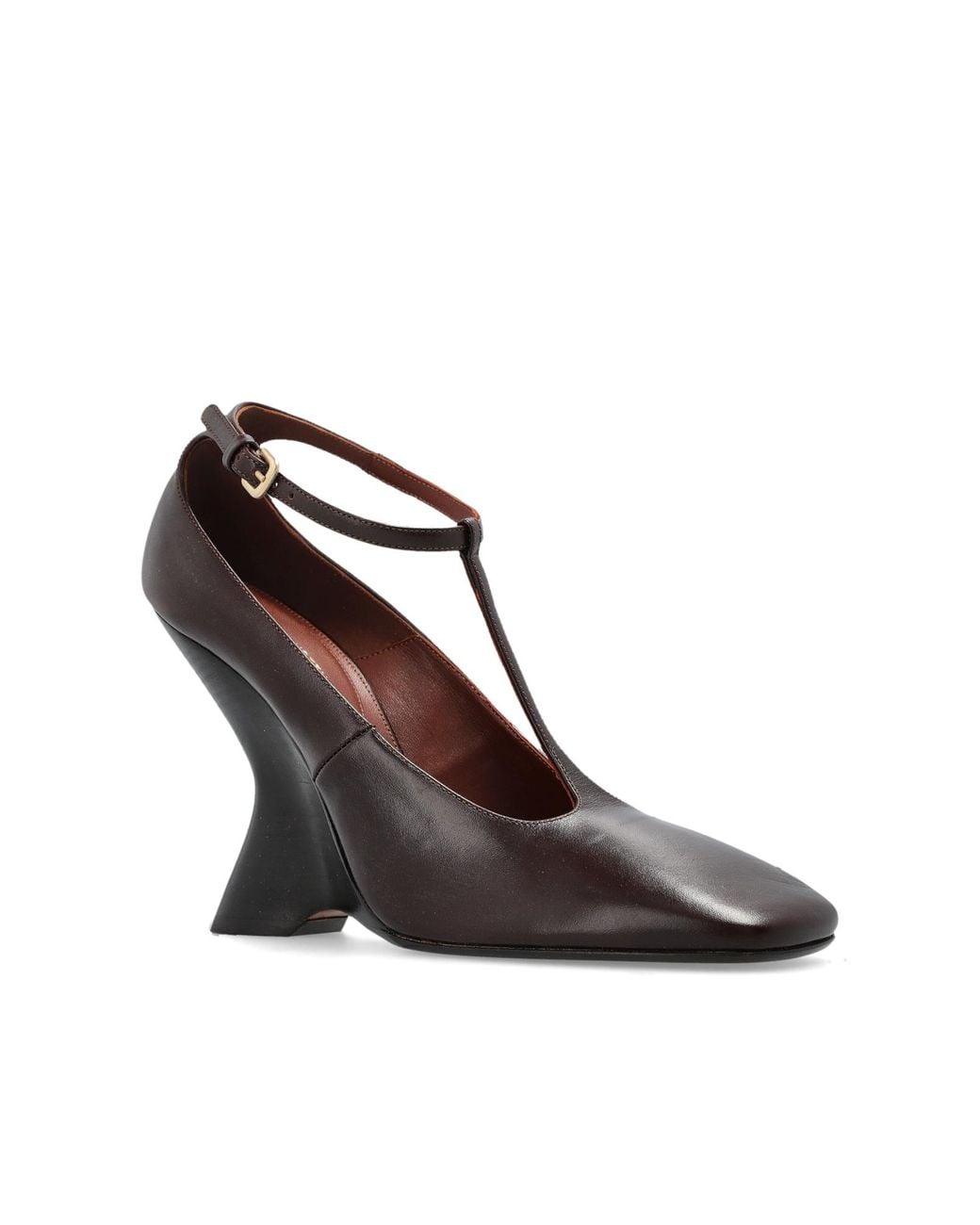 Dries Van Noten Black Wedge Heel Shoes