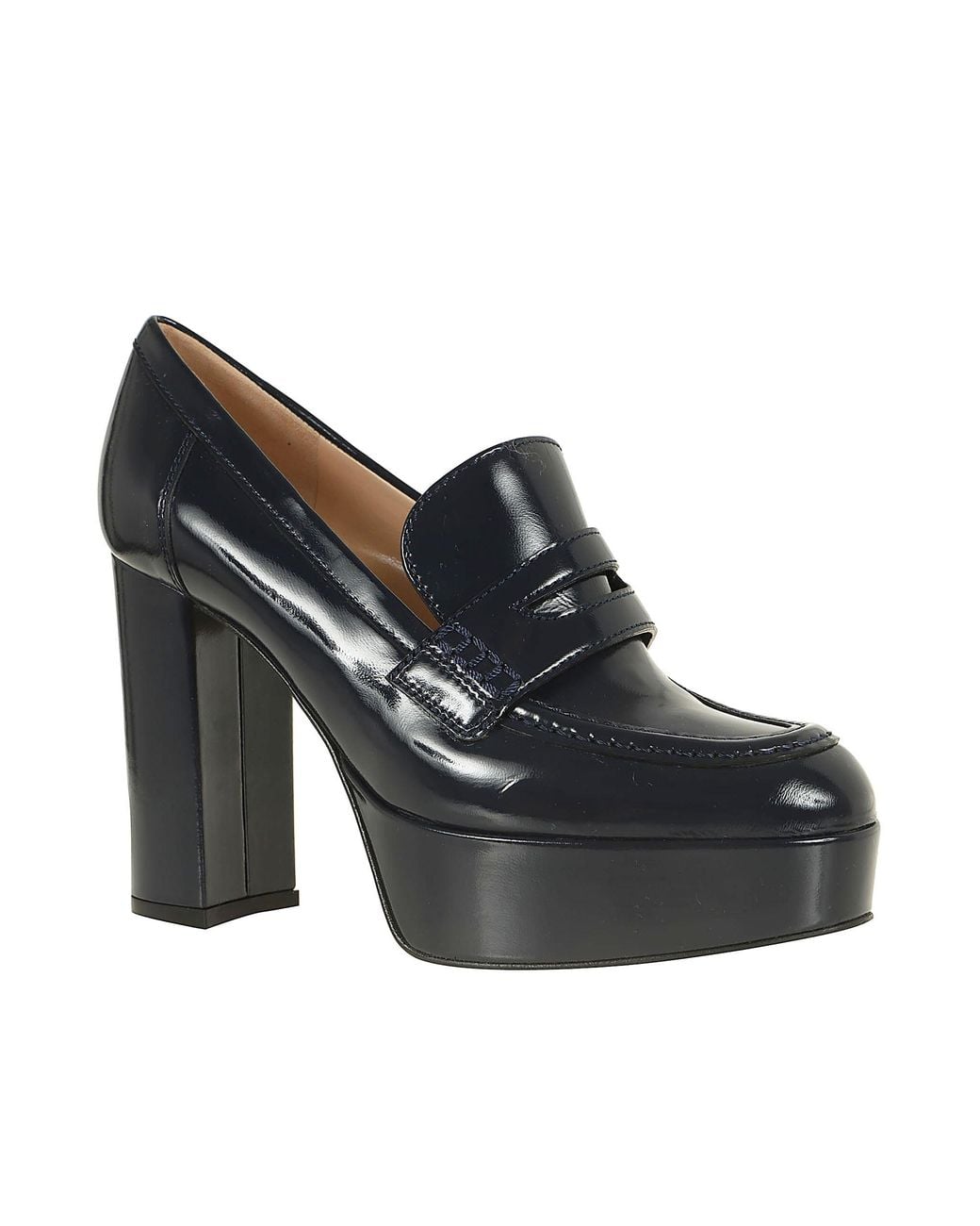 Gianvito Rossi Blue Round-Toe High Heels