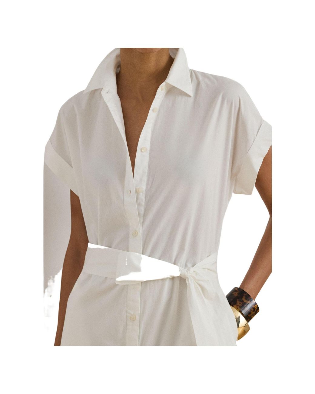 Ralph Lauren White Minimalist Shirt Dress
