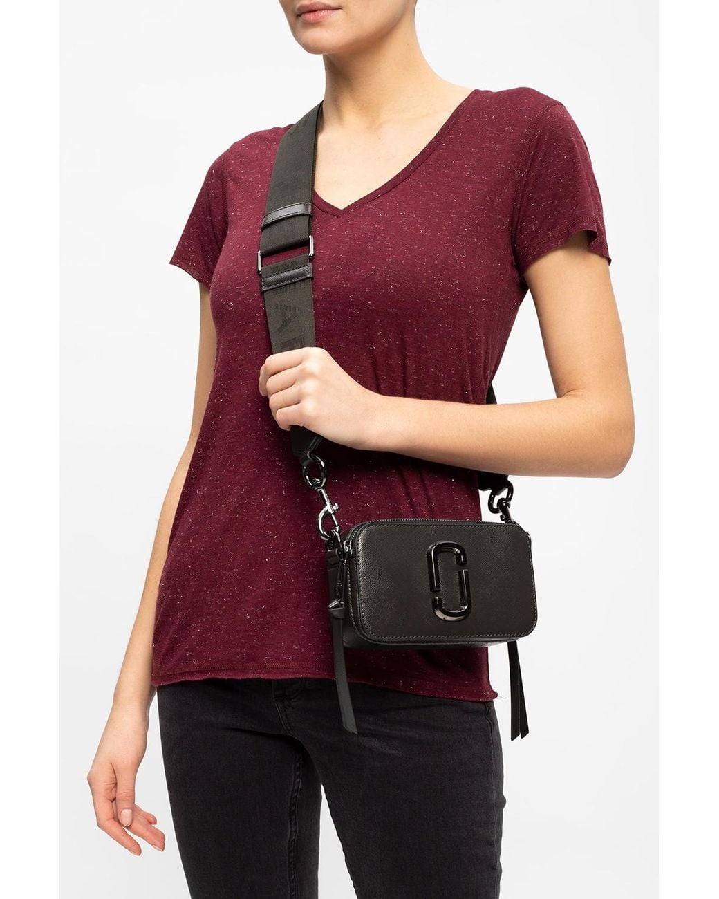 Marc Jacobs Black The Snapshot Dtm Camera Bag