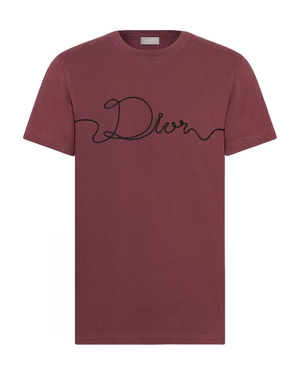 トップス Dior homme by KRIS Ribbon Design Tee XS Dior Homme Ribbon Logo Detailed Crewneck T-Shirt in Red for Men | Lyst