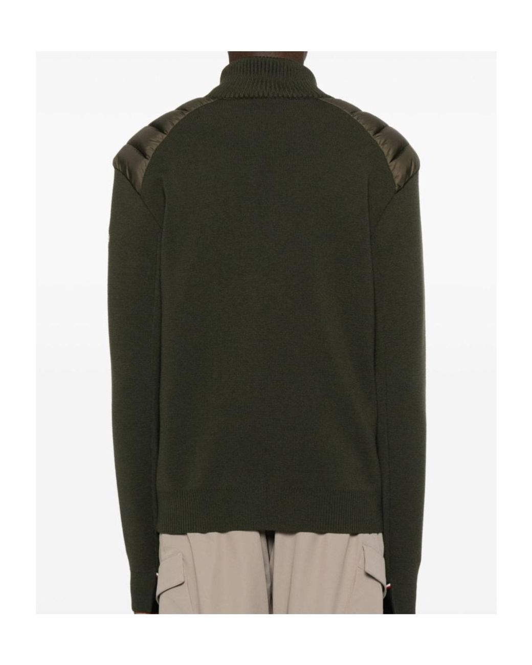 Moncler Green Grenoble Zip-Up High Neck Cardigan for men