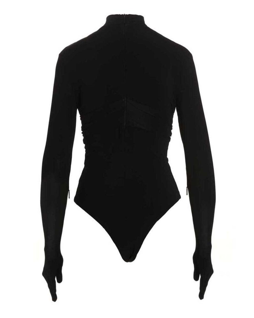 Ambush Black Heart Shaped Gloves Bodysuit