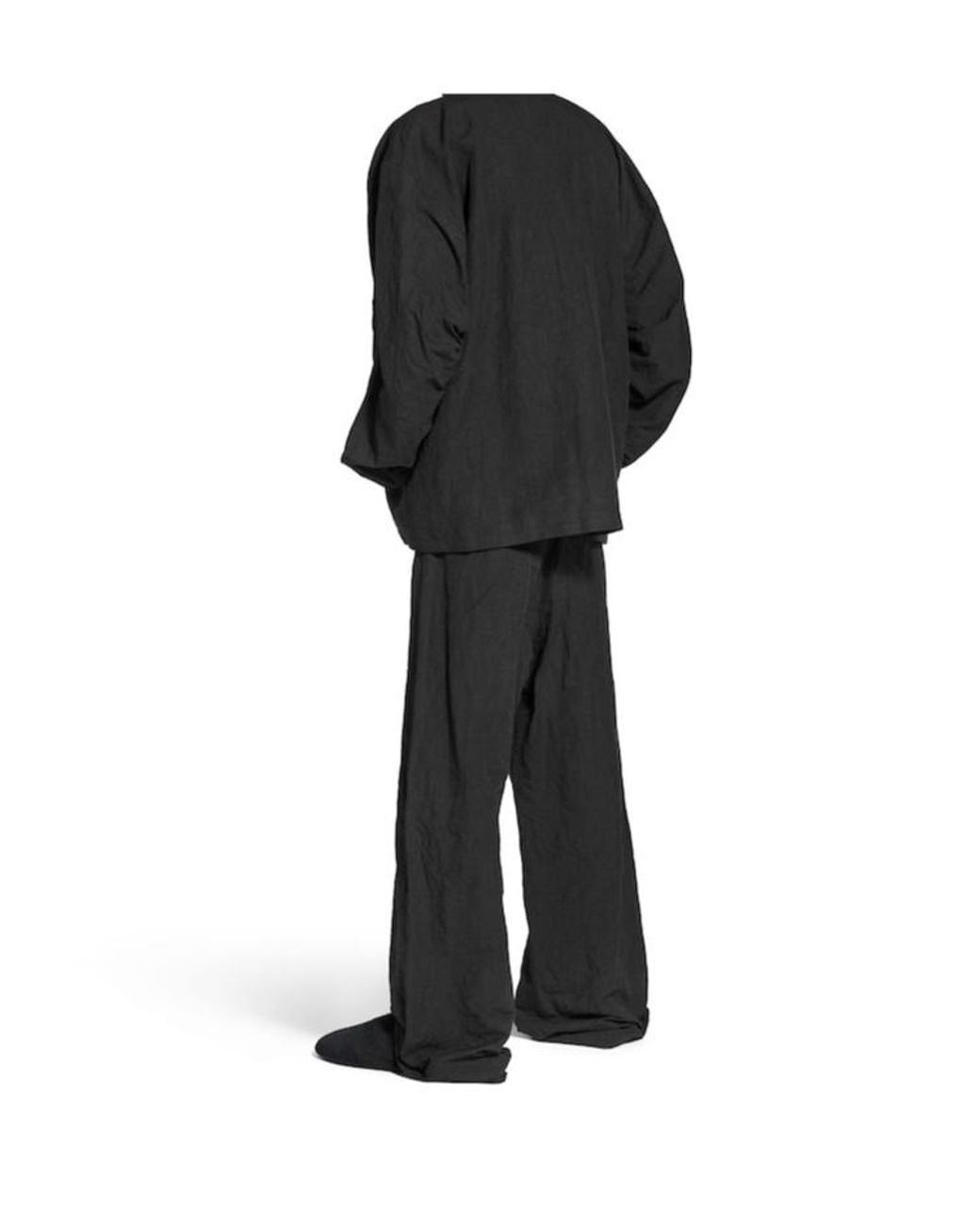 Balenciaga Black Logo Embroidered Zip-Up Hooded Jacket for men