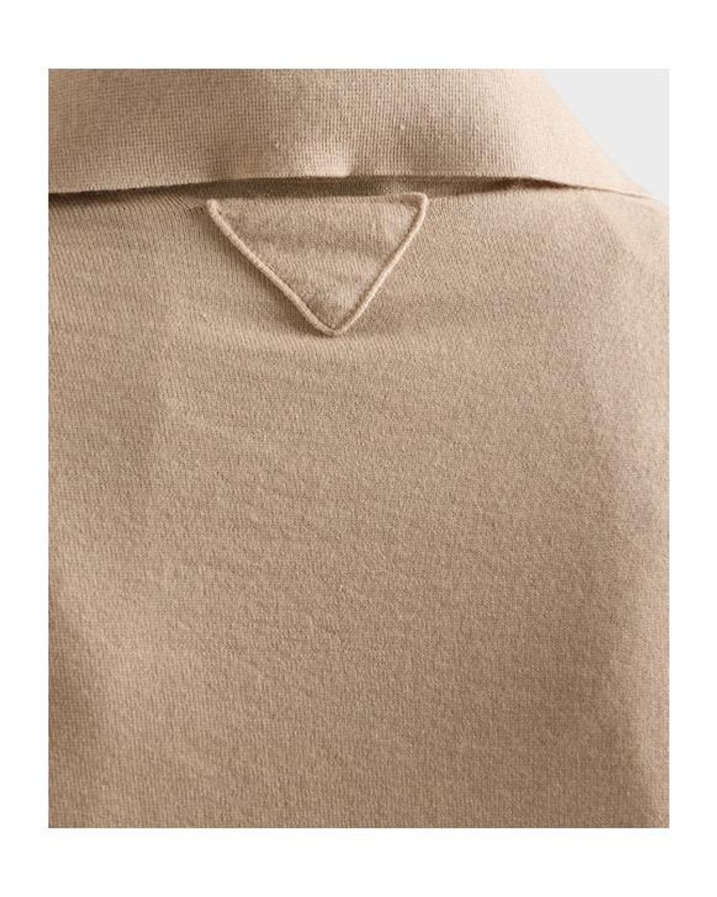 Prada Natural Cashmere And Silk Polo Shirt for men