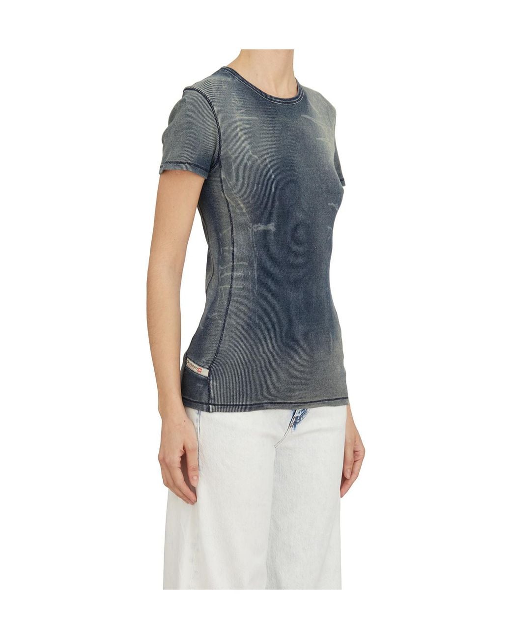 DIESEL Blue T-Hans Crewneck T-Shirt for men