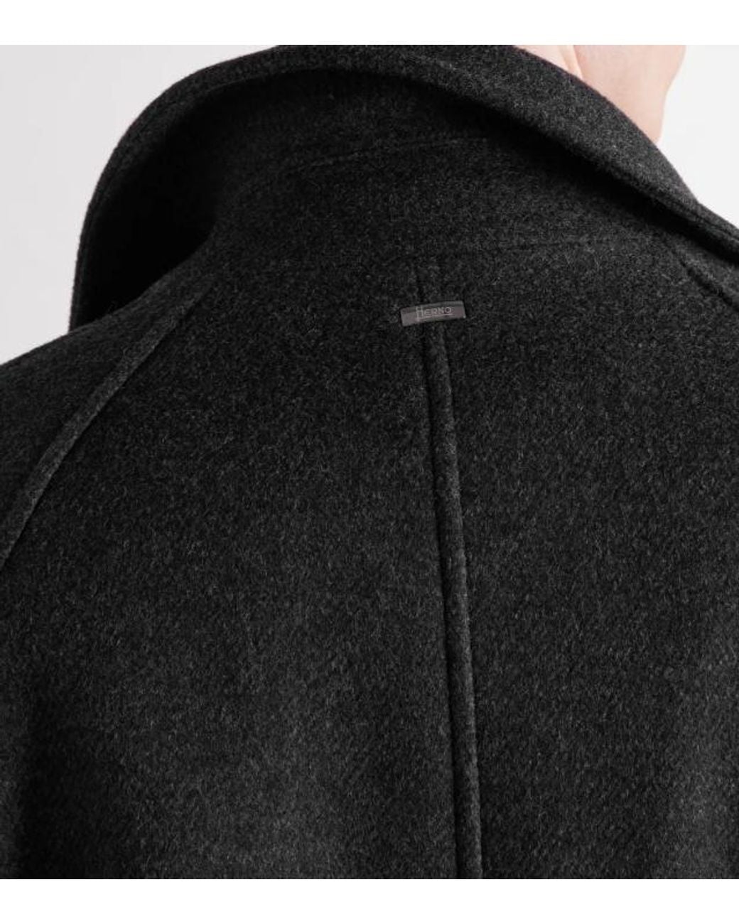 Herno Black Long-Sleeved Coat for men