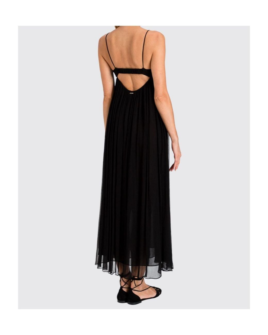 Twinset Black Bow-Detail Cut-Out Dress