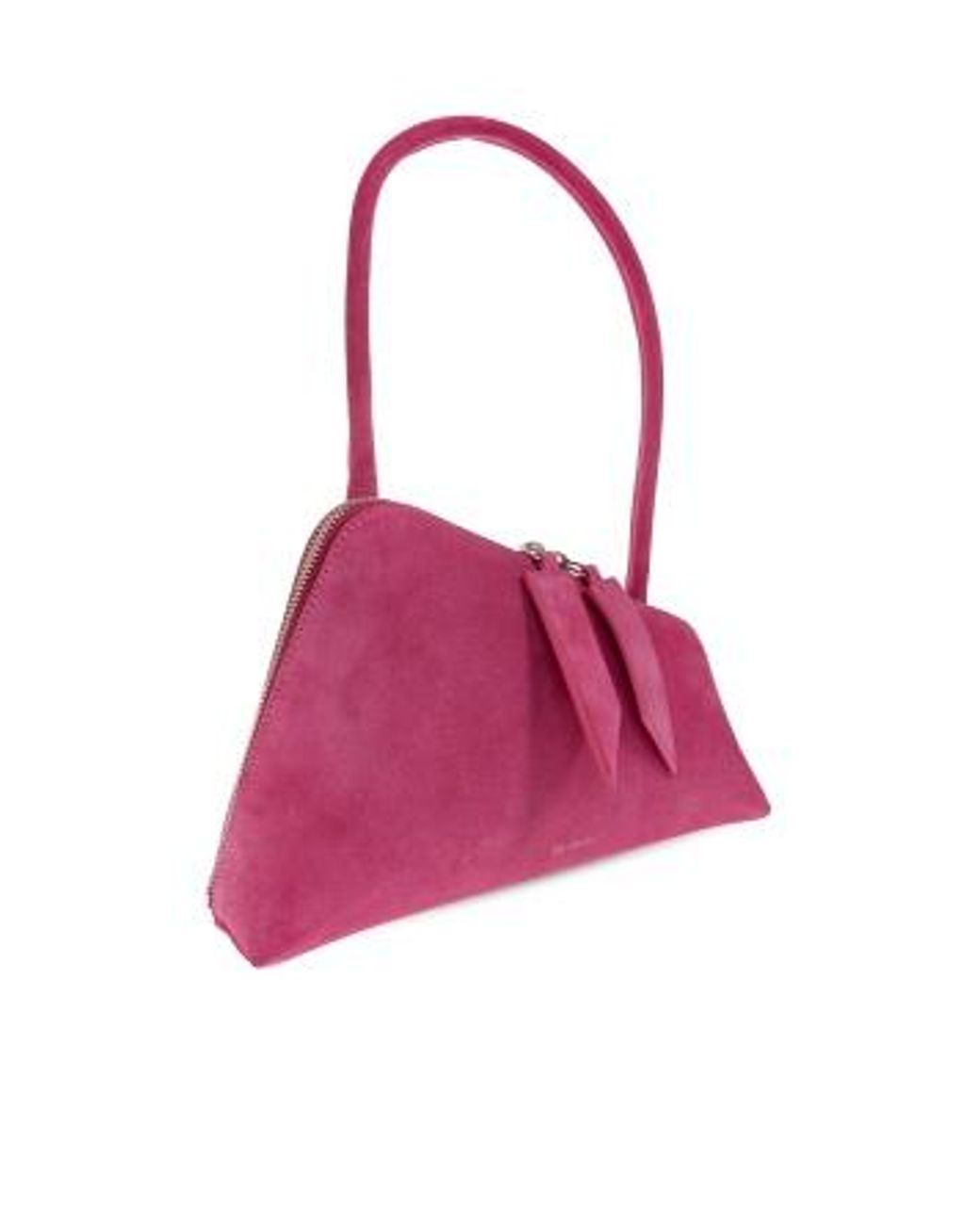 The Attico Pink The Sunrise Suede Shoulder Bag