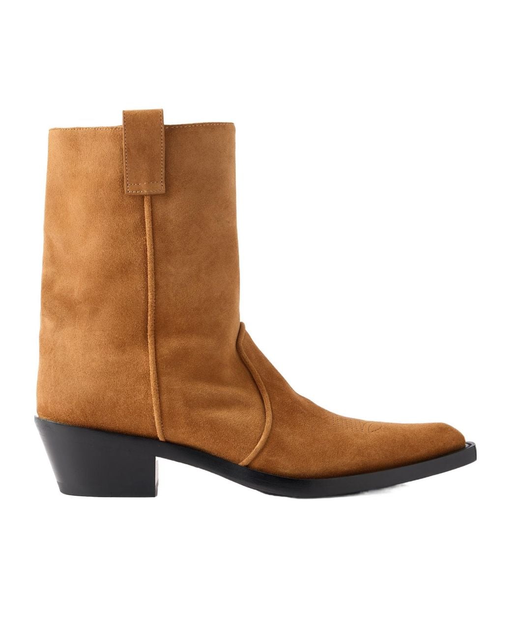Khaite Brown Suede Ankle Boots