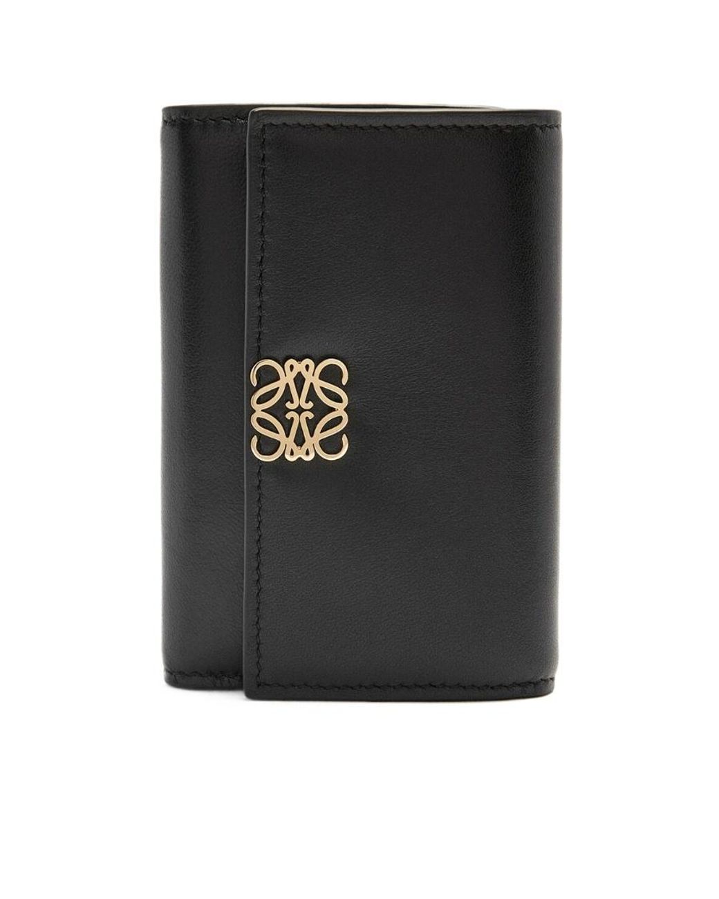 Loewe Black Anagram Puffer Foldover Wallet