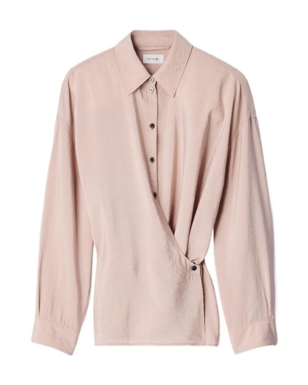 Lemaire Pink Long-Sleeved Draped Shirt