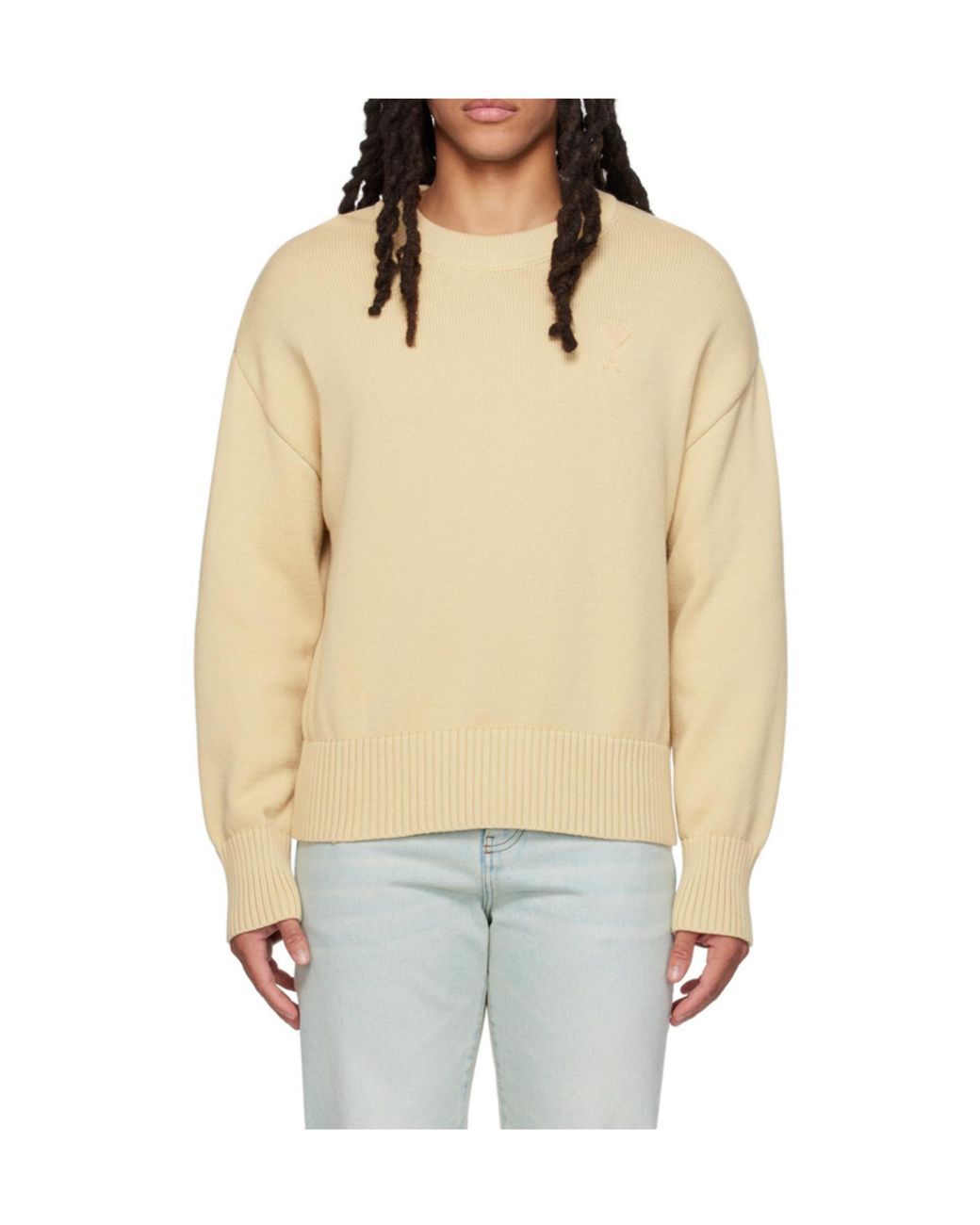 AMI Natural Ami De Coeur Crew-Neck Jumper for men