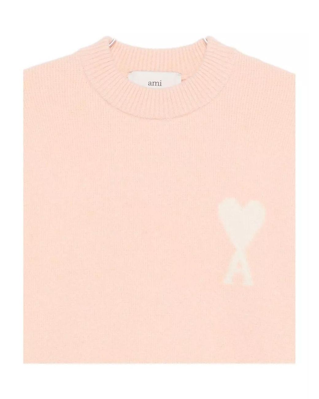 AMI Pink Ami De Coeur Jumper